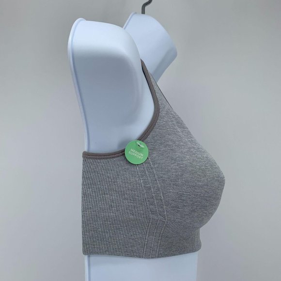 C9 Champion NWT Grey Medium Support Seamless Racerback Bra Size Extra Small - Picture 3 of 9